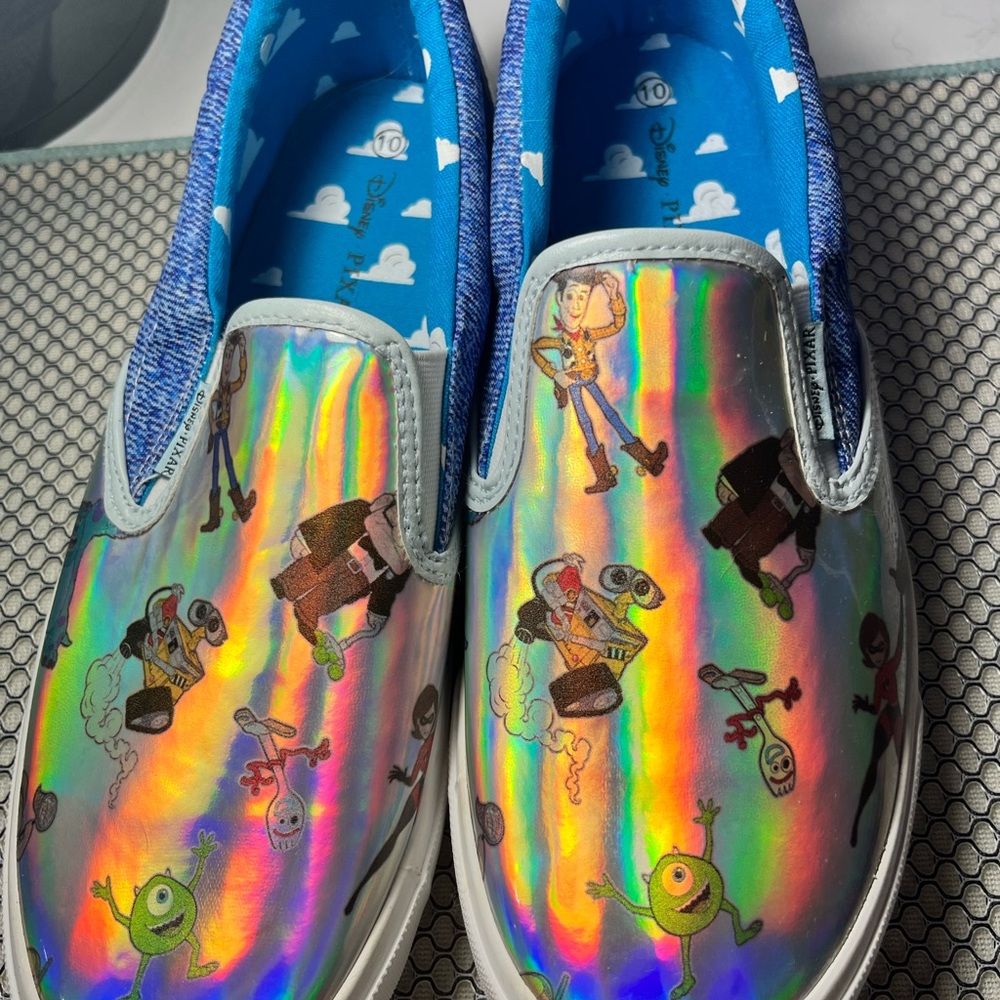 Disney Pixar slip on  Sneakers with Toy Characters women size 10 - Picture 8 of 8